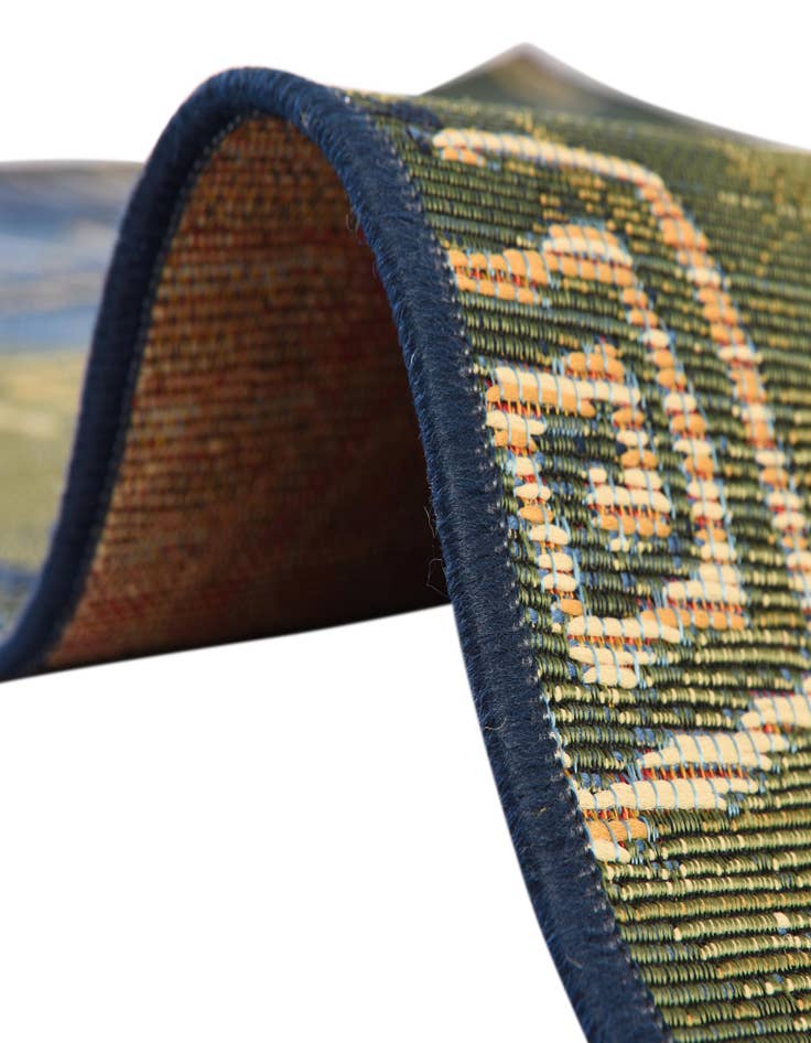 Detail image of  6' x 6'  Washable Modern Indoor / Outdoor Square Rug