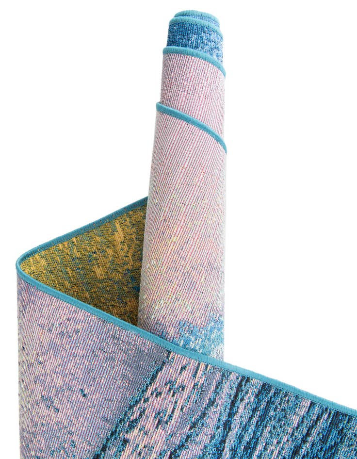 Detail image of  7' 10 x 7' 10  Washable Modern Indoor / Outdoor Square Rug