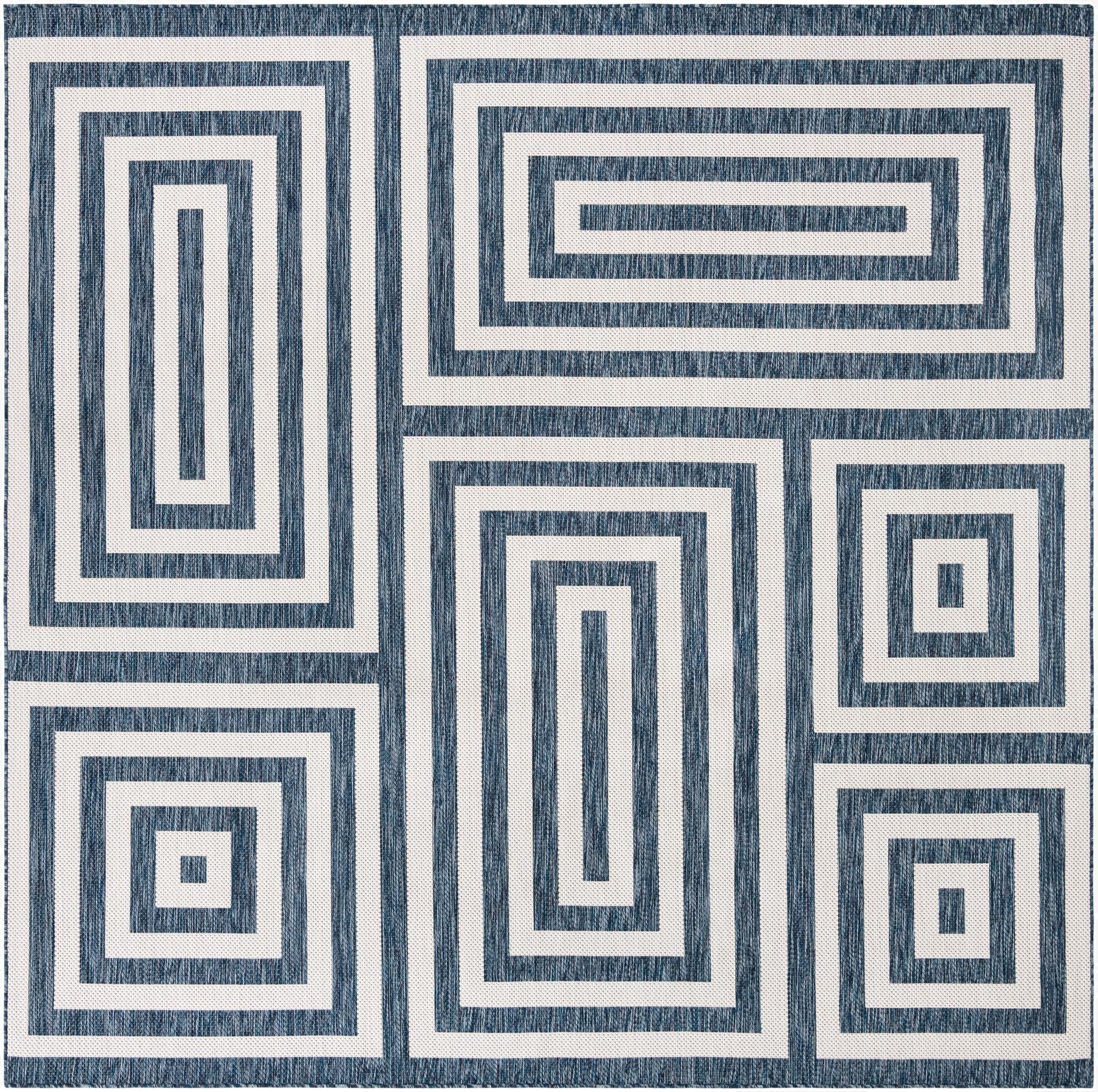  10' x 10'  Washable Modern Indoor / Outdoor Square Rug