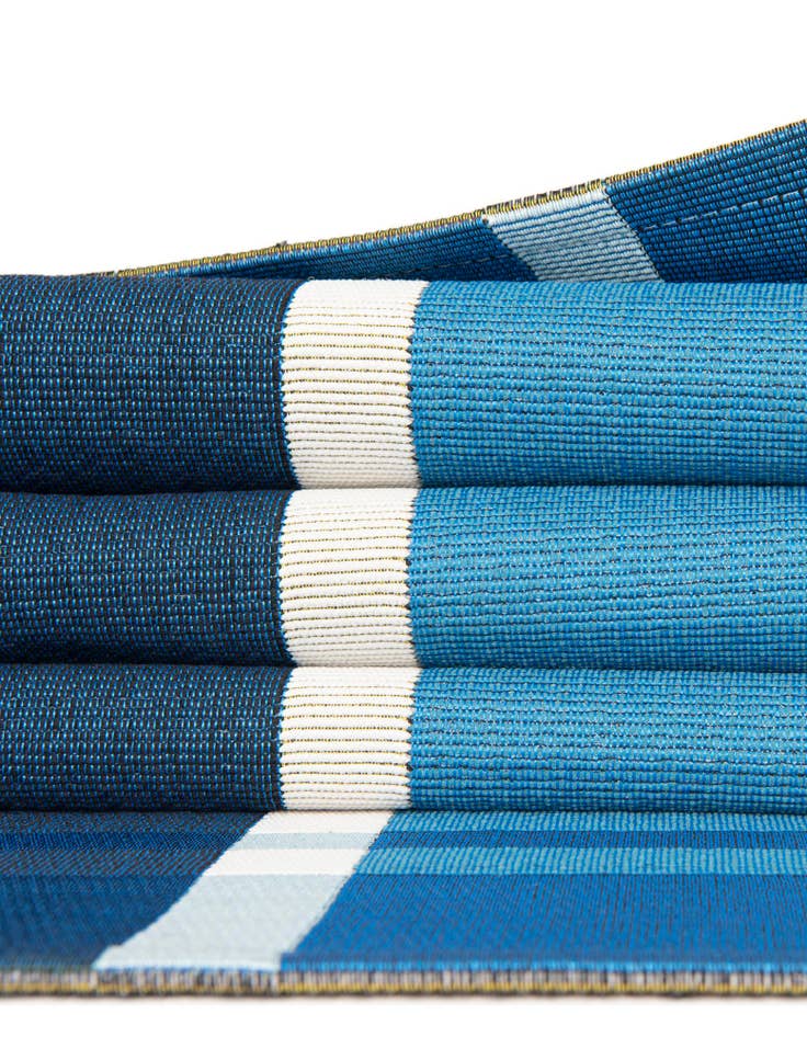 Detail image of  7' 10 x 7' 10  Washable Ribbon Indoor / Outdoor Square Rug