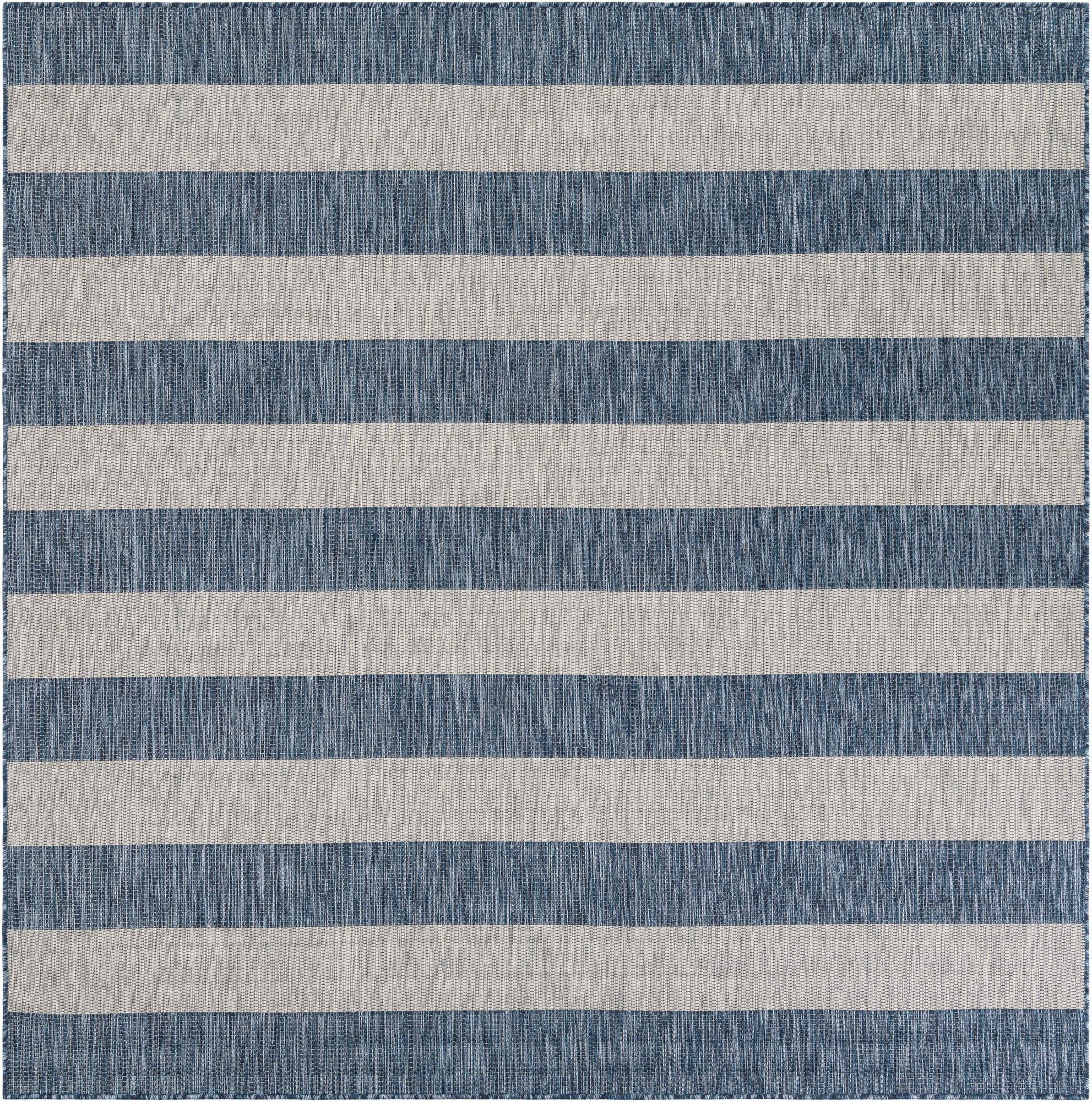  7' 10 x 7' 10  Washable Ribbon Indoor / Outdoor Square Rug