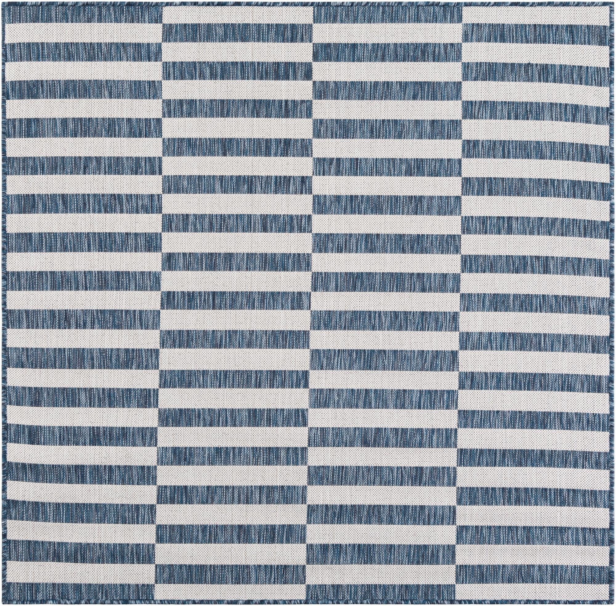  5' 3 x 5' 3  Washable Ribbon Indoor / Outdoor Square Rug