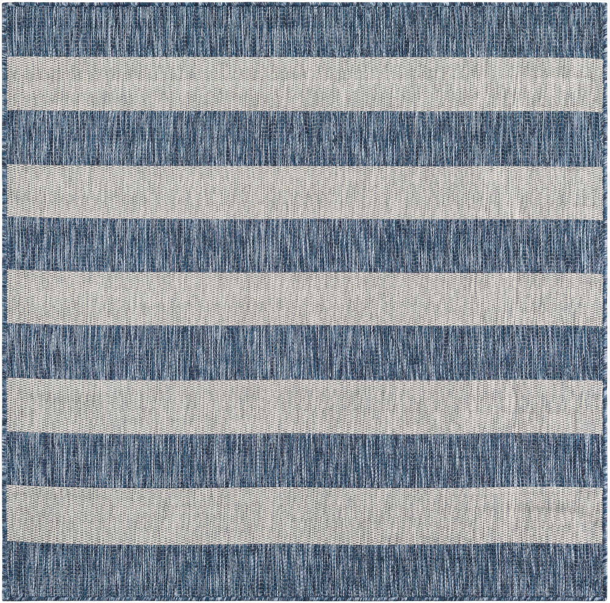  5' 3 x 5' 3  Washable Ribbon Indoor / Outdoor Square Rug