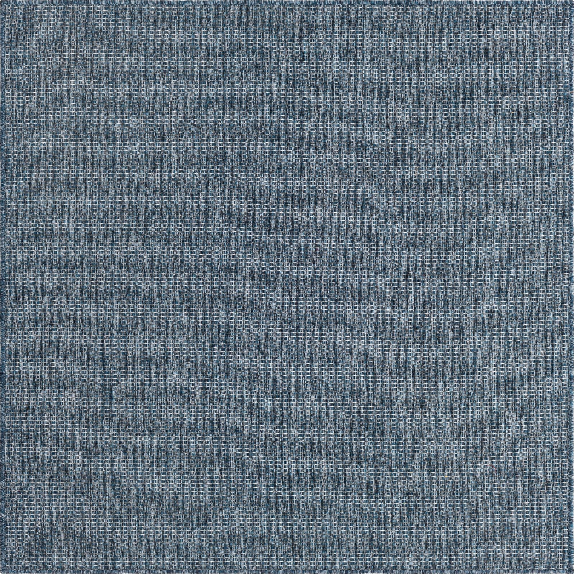  5' 3 x 5' 3  Washable Solid Indoor / Outdoor Square Rug