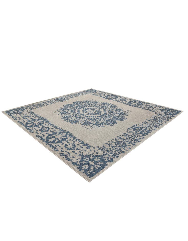 Detail image of  10' x 10'  Washable Traditional Indoor / Outdoor Square Rug