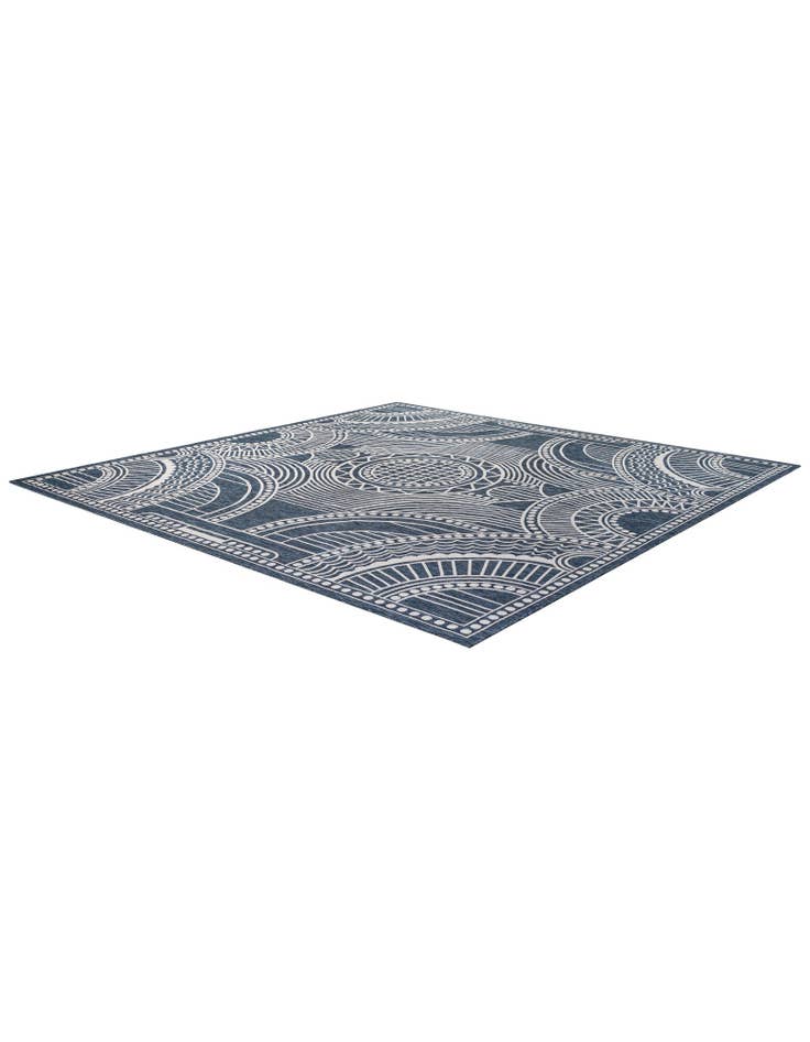 Detail image of  13' x 13'  Washable Traditional Indoor / Outdoor Square Rug