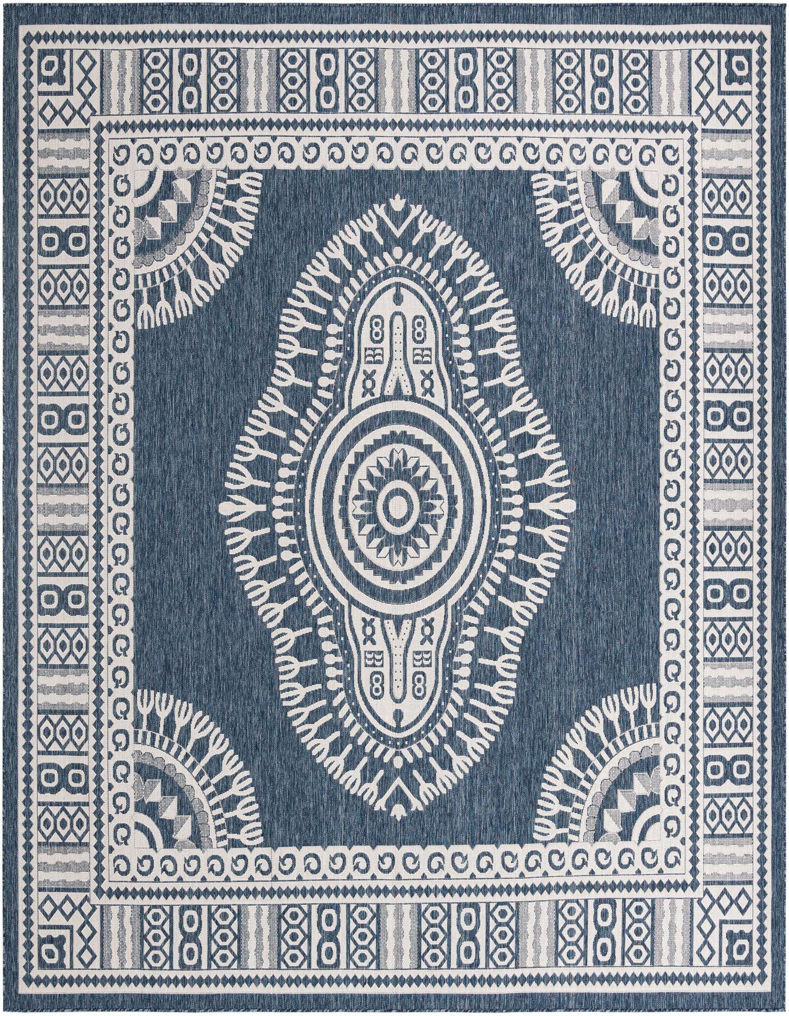 Primary image  13' x 13'  Washable Traditional Indoor / Outdoor Square Rug