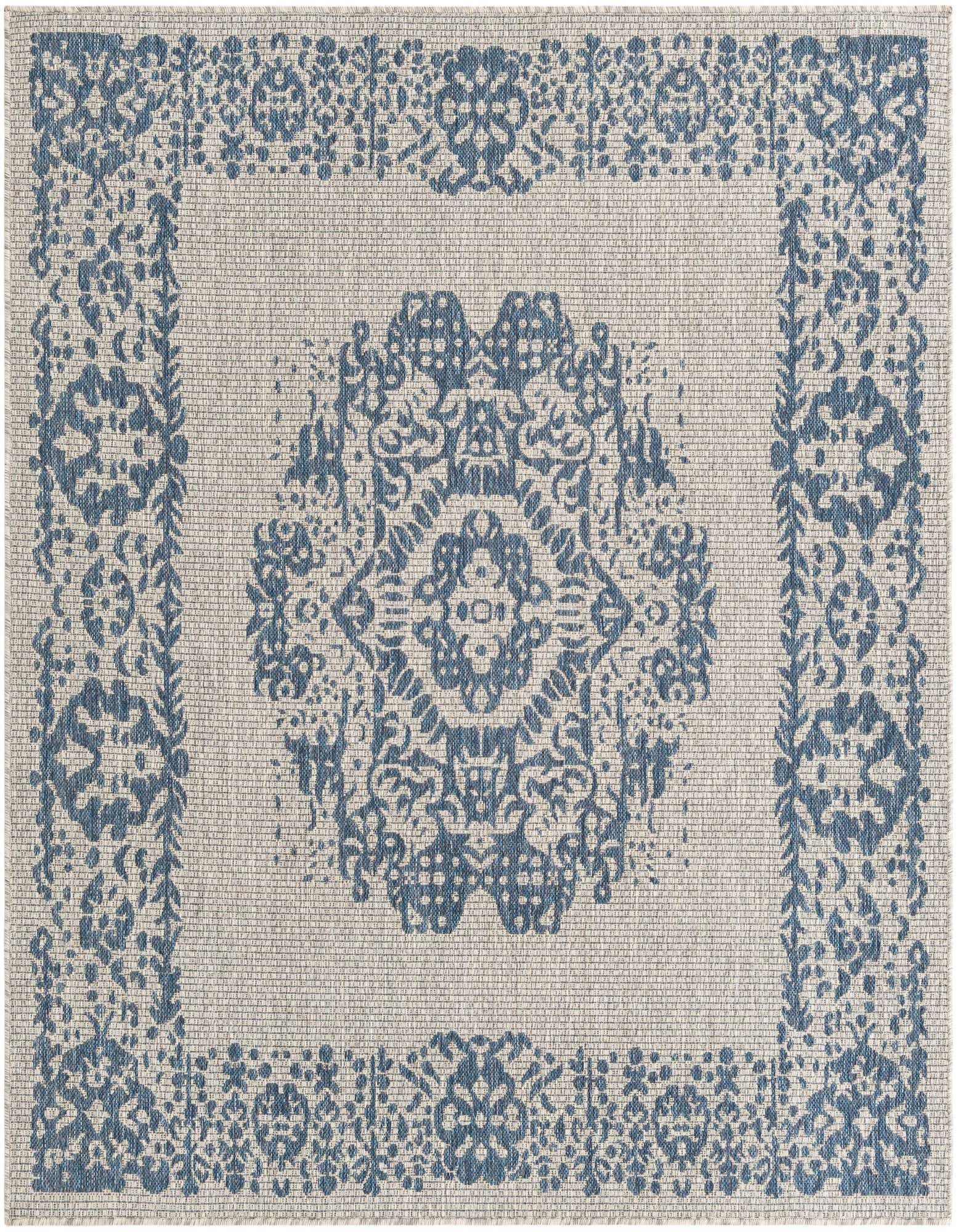 Primary image  6' x 6'  Washable Traditional Indoor / Outdoor Square Rug