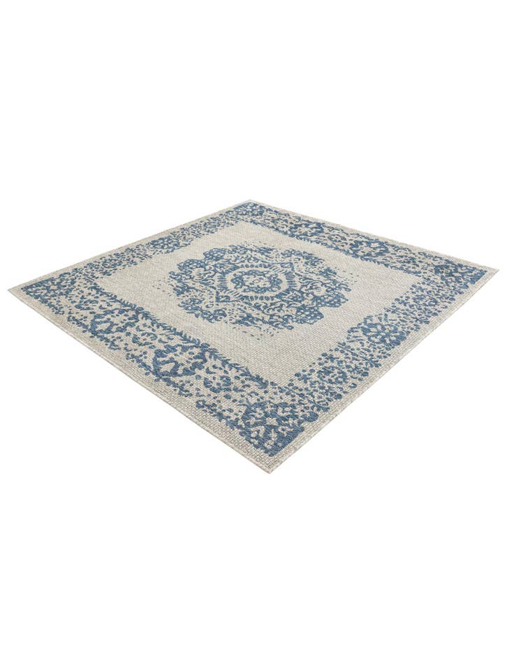 Detail image of  6' x 6'  Washable Traditional Indoor / Outdoor Square Rug