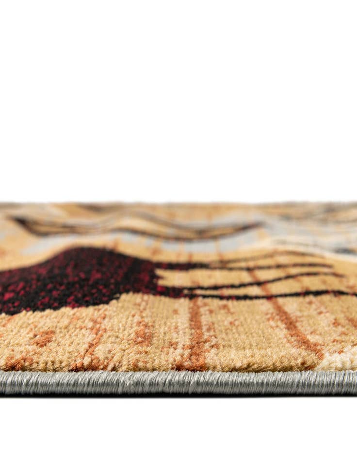 Detail image of  5' 3 x 5' 3 Pioneer Square Rug