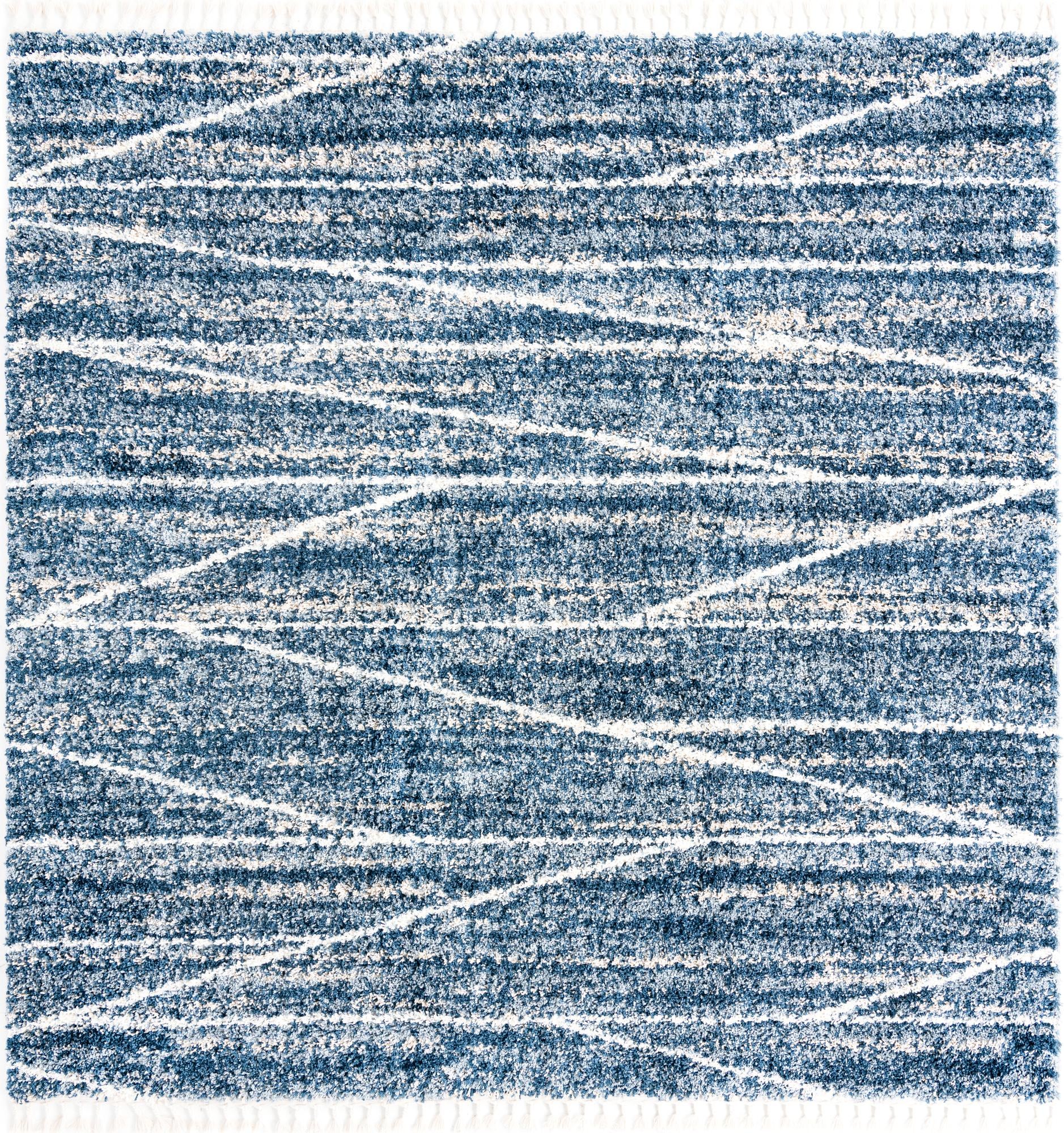 Blue 10' x 10' Serenity Shag Square Rug | Rugs.com