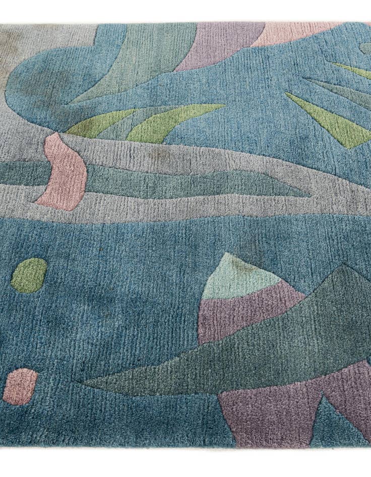 Detail image of  3' 5 x 3' 5  Hand Knotted Tibet Wool Square Rug