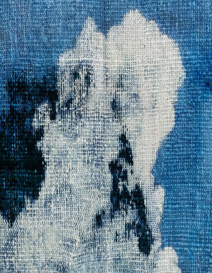 Detail image of  4' 8 x 5' 2  Hand Knotted Ultra Vintage Persian Wool Square Rug