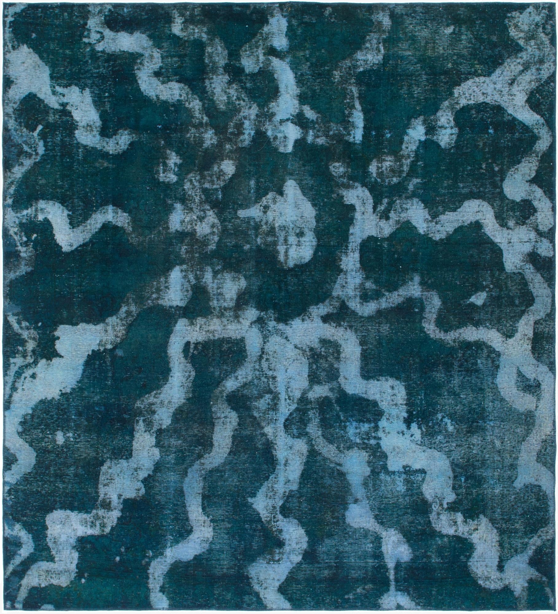  8' 10 x 9' 9  Hand Knotted Ultra Vintage Persian Wool Square Rug