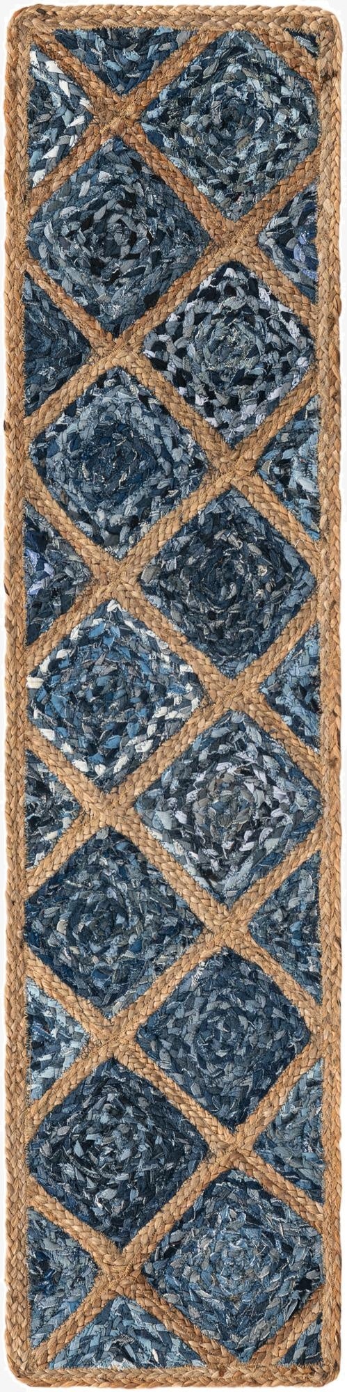  1' 2 x 5' 1  Hand Braided Jute Table Runner Rug