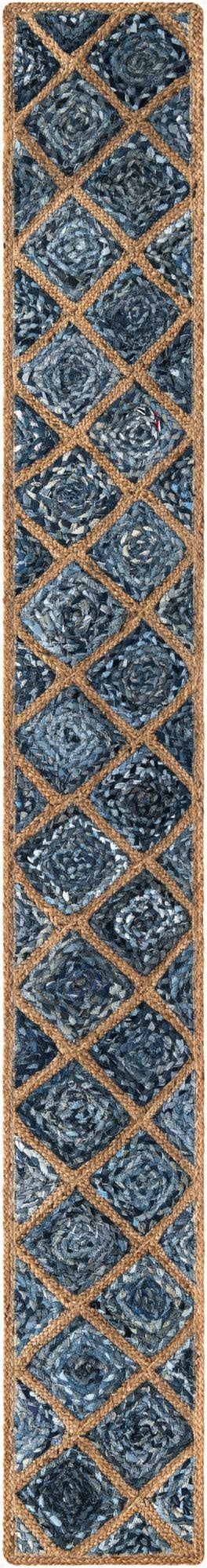  1' 2 x 10'  Hand Braided Jute Table Runner Rug