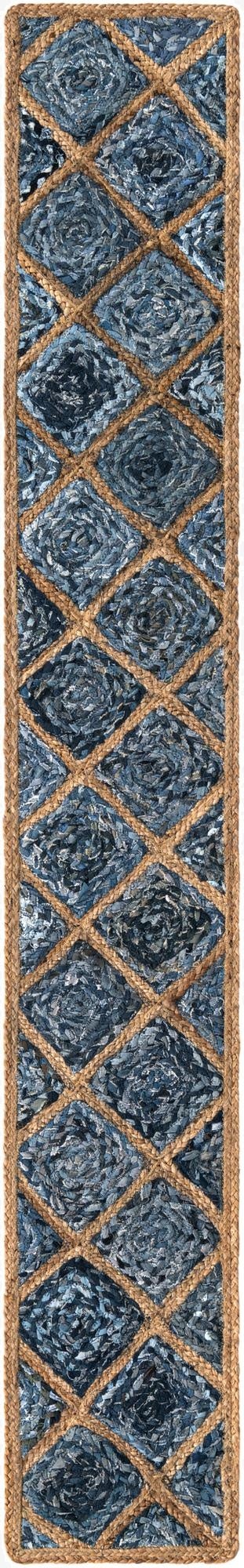 1' 2 x 8'  Hand Braided Jute Table Runner Rug