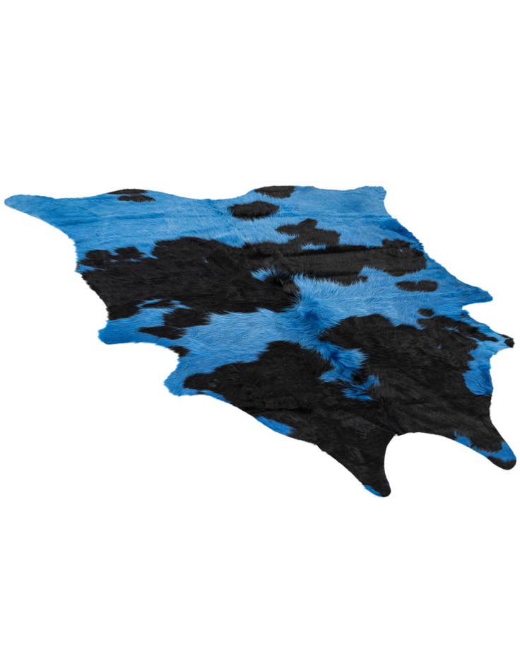 Detail image of  5' 10 x 6' 1 Cowhide Leather Table Runner Rug