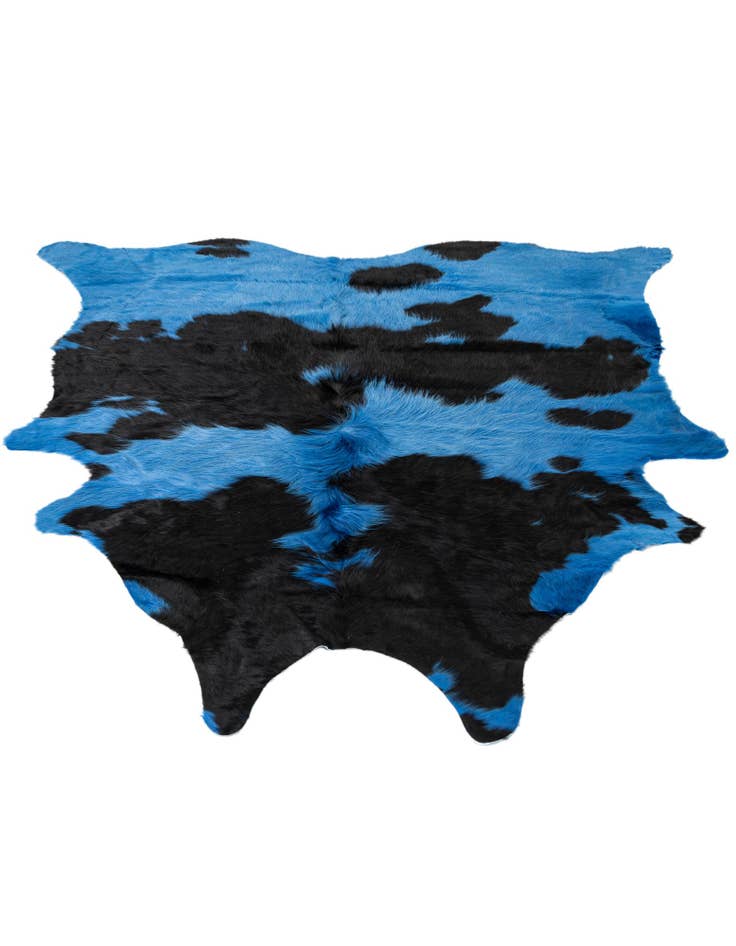 Detail image of  5' 10 x 6' 1 Cowhide Leather Table Runner Rug