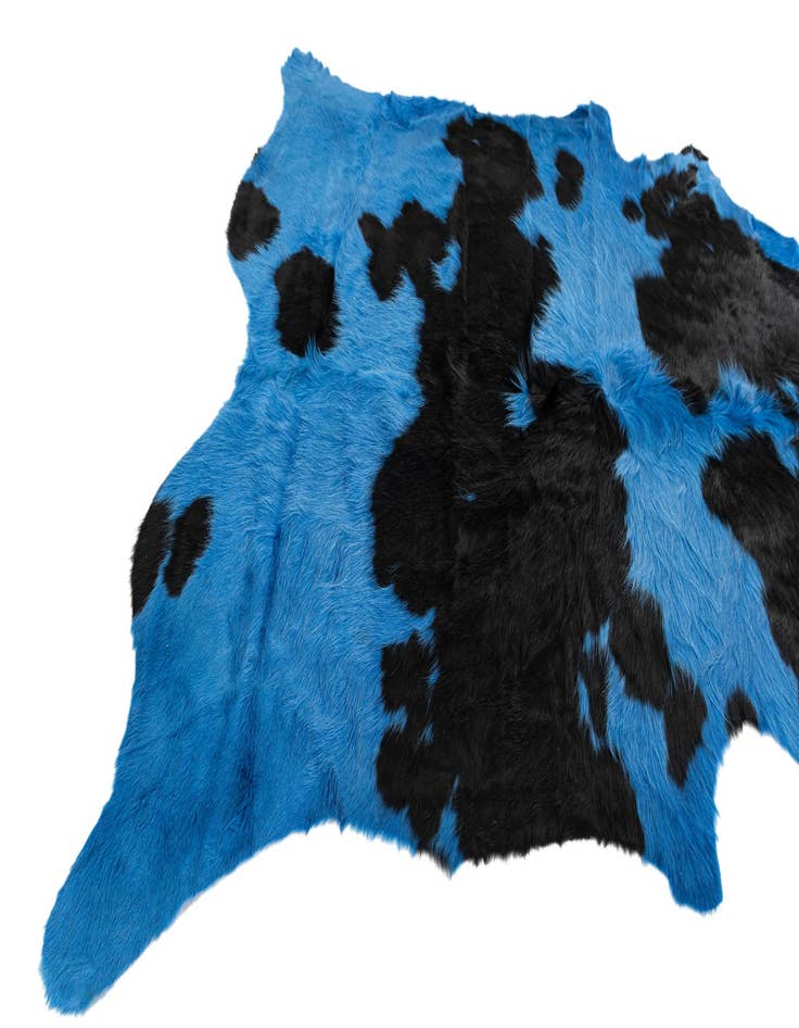 Detail image of  5' 10 x 6' 1 Cowhide Leather Table Runner Rug