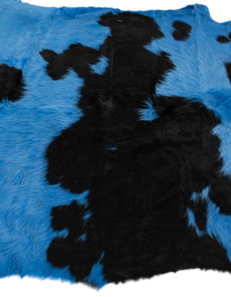 Detail image of  5' 10 x 6' 1 Cowhide Leather Table Runner Rug