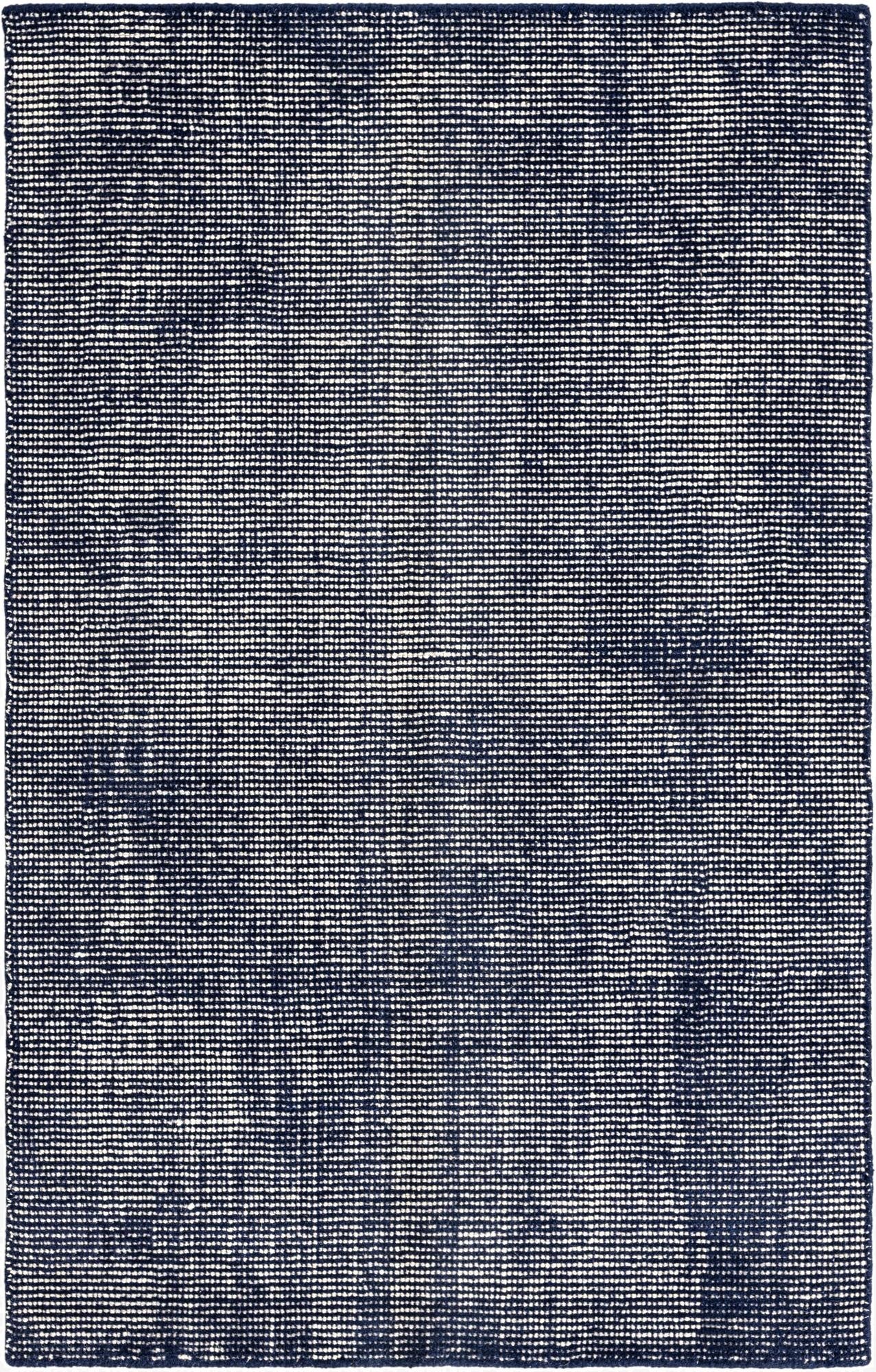 A 3x5 rectangular Jill Zarin English Manor rug in various shades of blue with a textured, modern pattern.