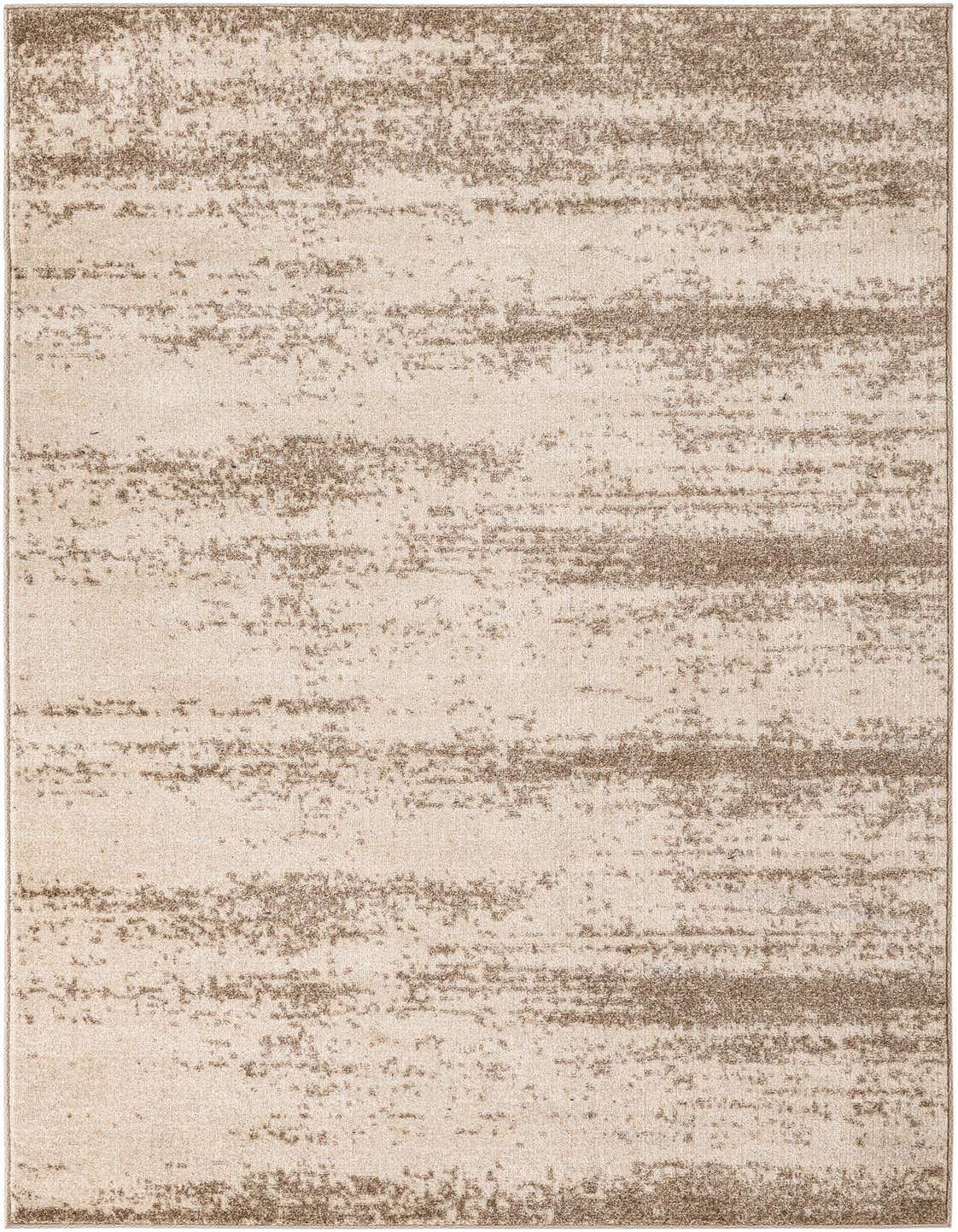 A 6x9 rectangular Bone Beige area rug with a subtle, textured abstract pattern, suitable for various indoor rooms.