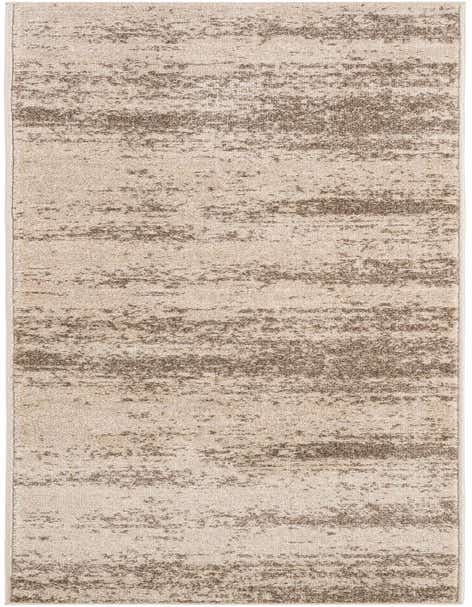 A bone beige 8 ft runner rug with a subtle, textured pattern, ideal for a hallway or kitchen.