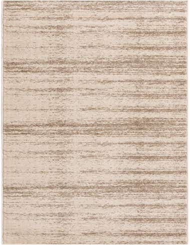 A 16 ft runner rug in bone beige with a subtle, textured horizontal stripe pattern, ideal for a hallway.