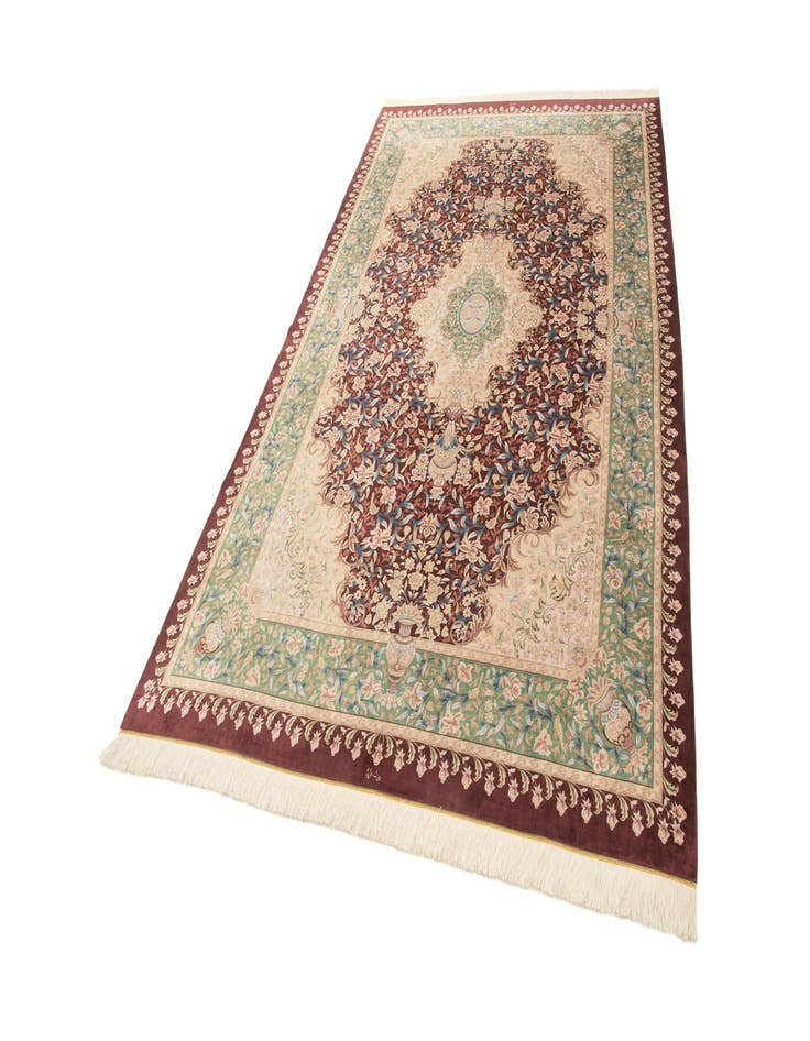 Detail image of  6' 1 x 9' 10 Ghom Design Rug