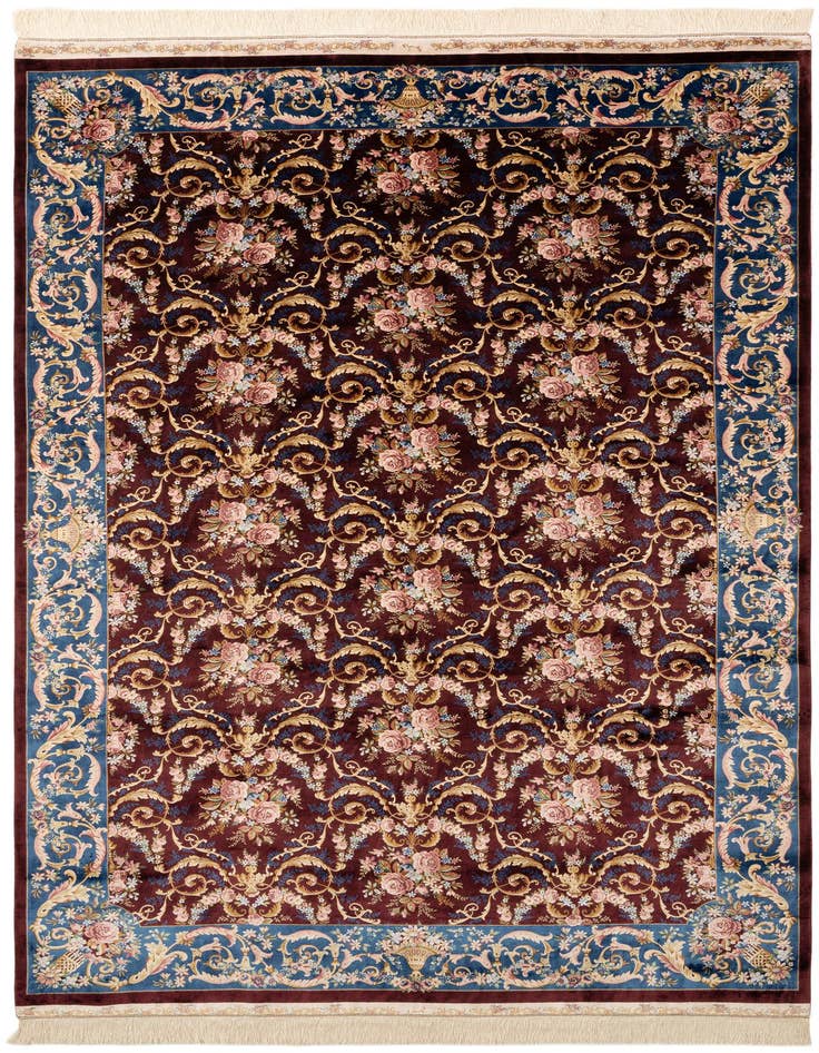 Detail image of  5' 8 x 9' 1 Ghom Design Rug