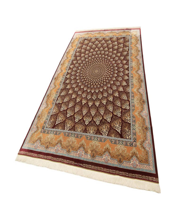 Detail image of  8' x 11' 5 Ghom Design Rug