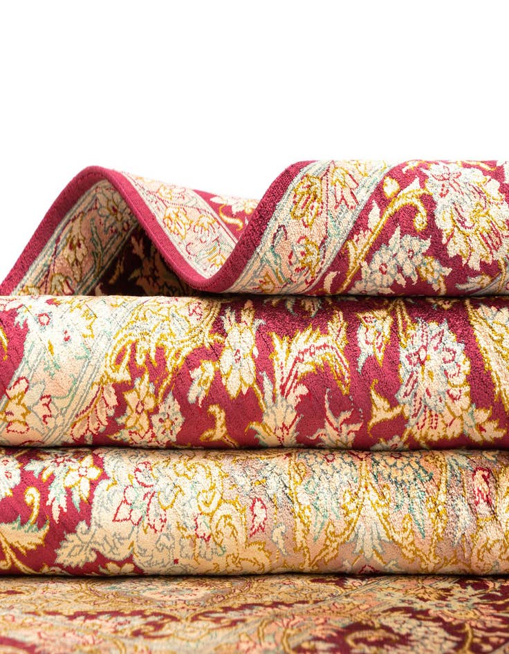 Detail image of  3' 4 x 4' 10 Ghom Silk Rug