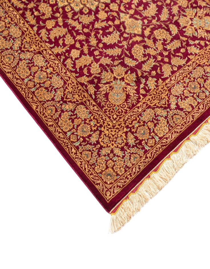 Detail image of  3' 3 x 4' 11 Ghom Silk Rug