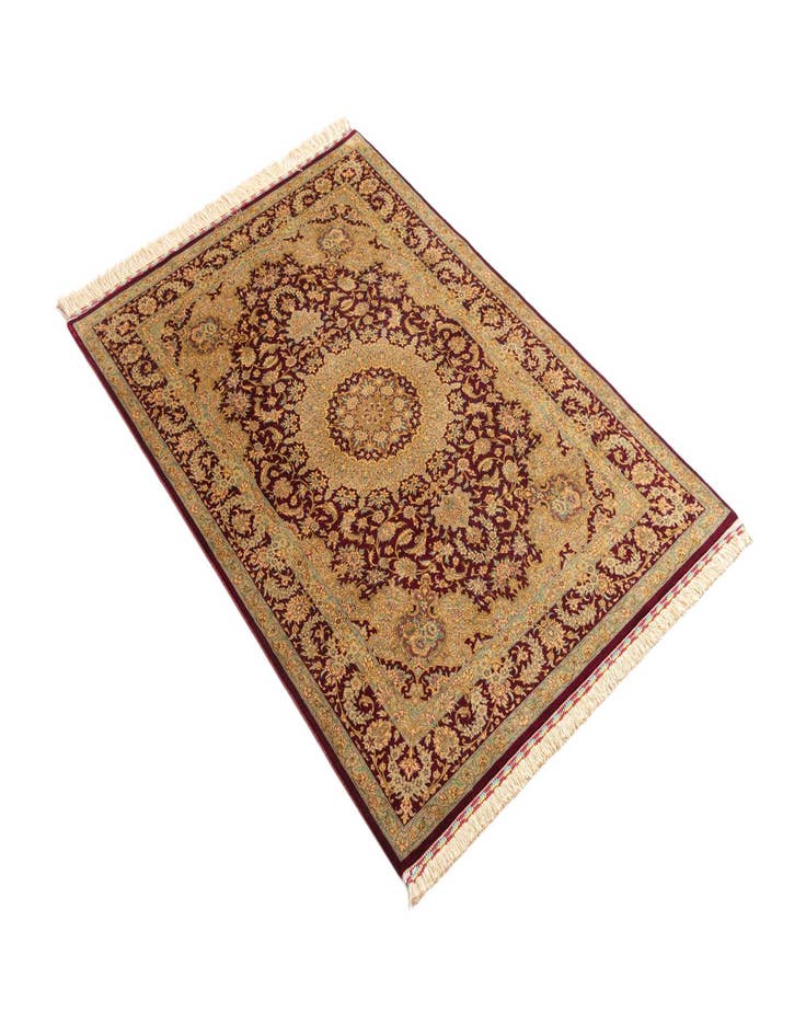 Detail image of  3' 3 x 4' 11 Ghom Silk Rug