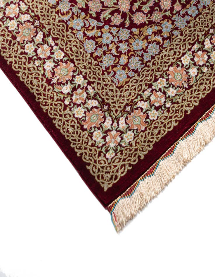 Detail image of  2' 7 x 4' 2 Ghom Silk Rug