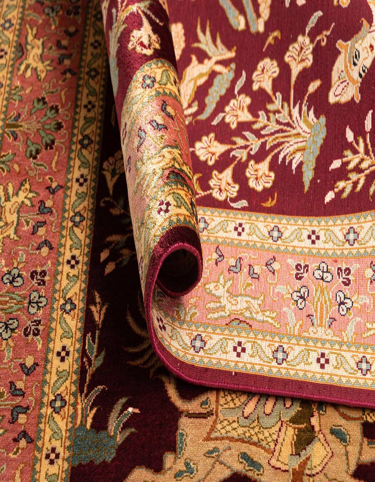 Detail image of  2' 7 x 3' 11 Ghom Silk Rug