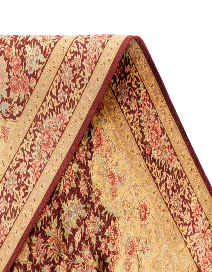 Detail image of  3' 4 x 5' 1 Ghom Silk Rug