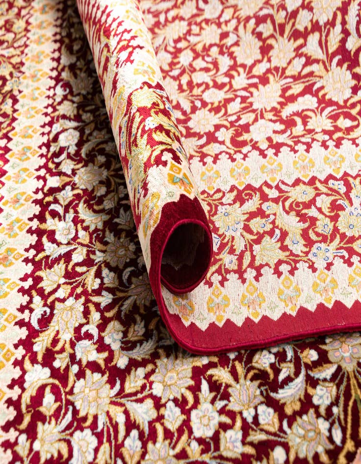 Detail image of  3' 3 x 5' 1 Ghom Silk Rug