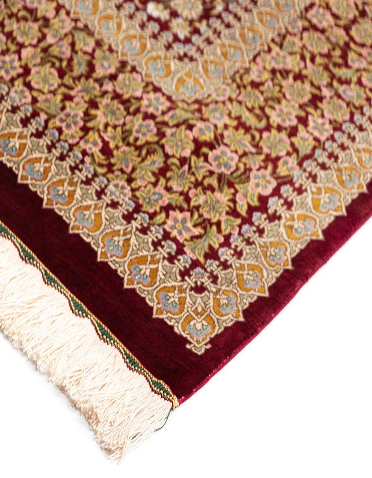 Detail image of  4' 5 x 6' 8 Ghom Silk Rug