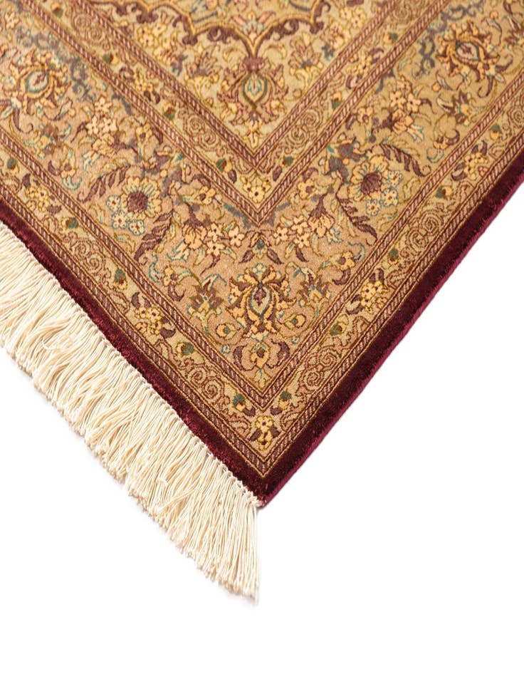 Detail image of  3' 4 x 4' 11 Ghom Silk Rug