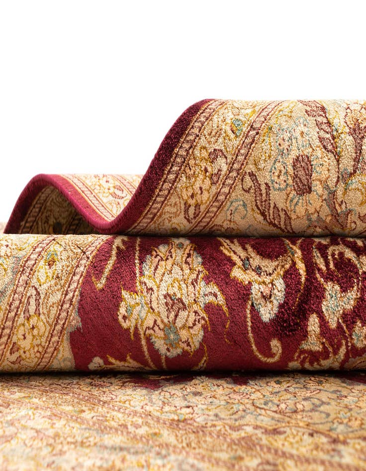 Detail image of  3' 4 x 4' 11 Ghom Silk Rug