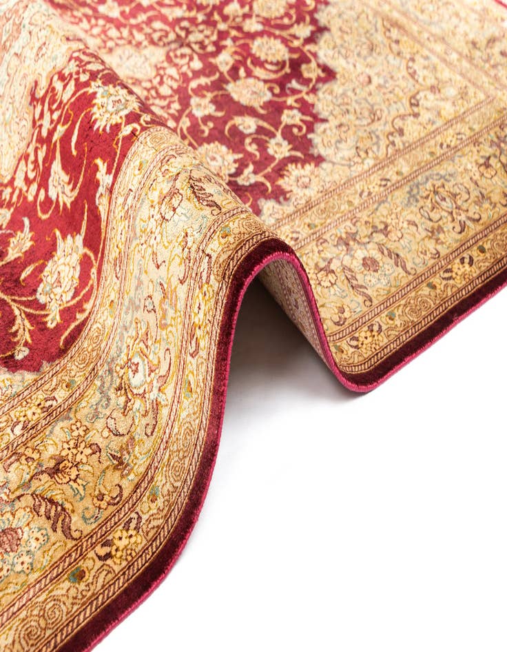 Detail image of  3' 4 x 4' 11 Ghom Silk Rug