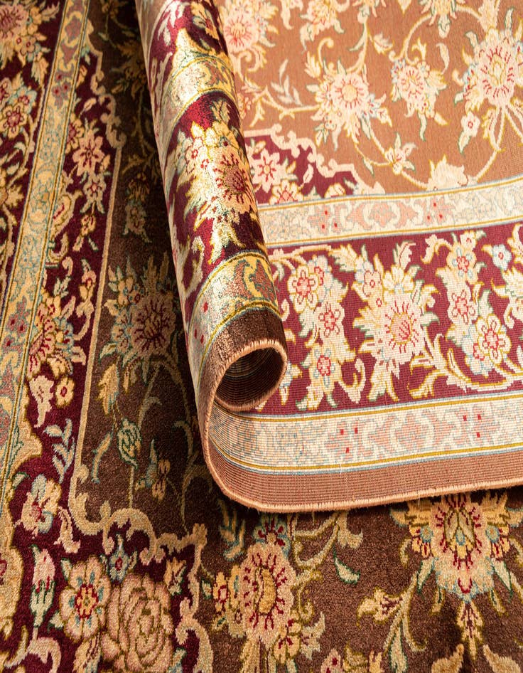 Detail image of  3' 3 x 4' 11 Ghom Silk Rug