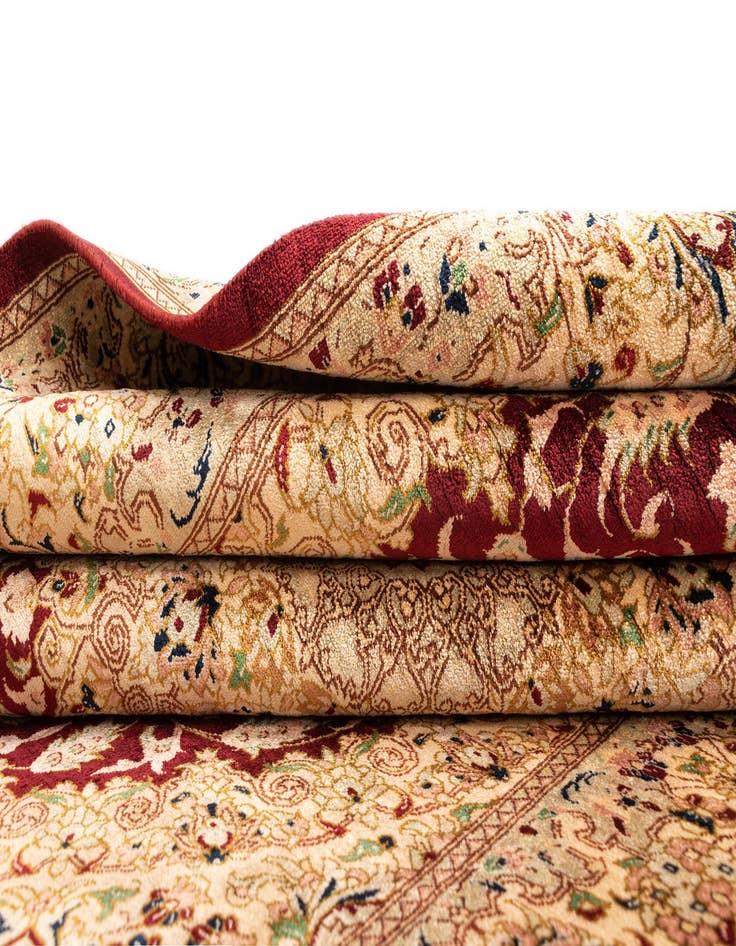 Detail image of  3' 3 x 4' 11 Ghom Silk Rug