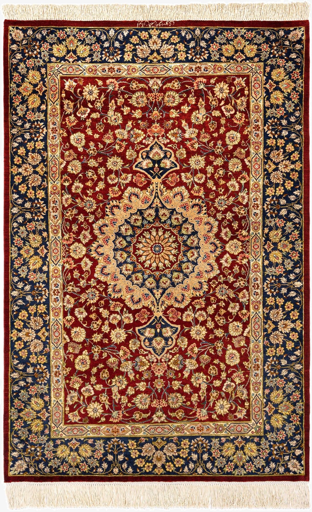  2' 7 x 3' 11 Ghom Silk Rug