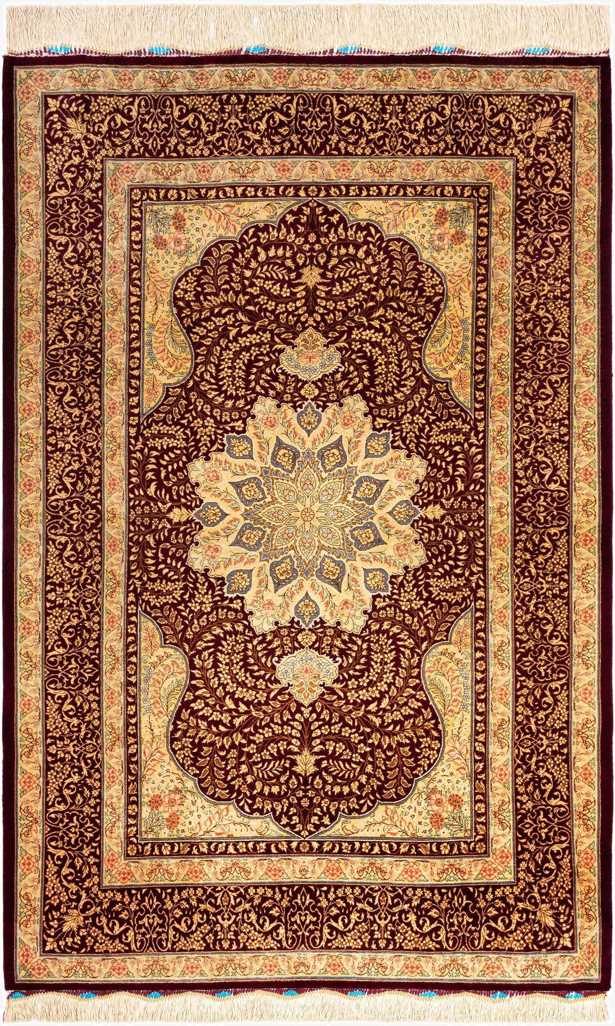  3' 3 x 5' Ghom Silk Rug