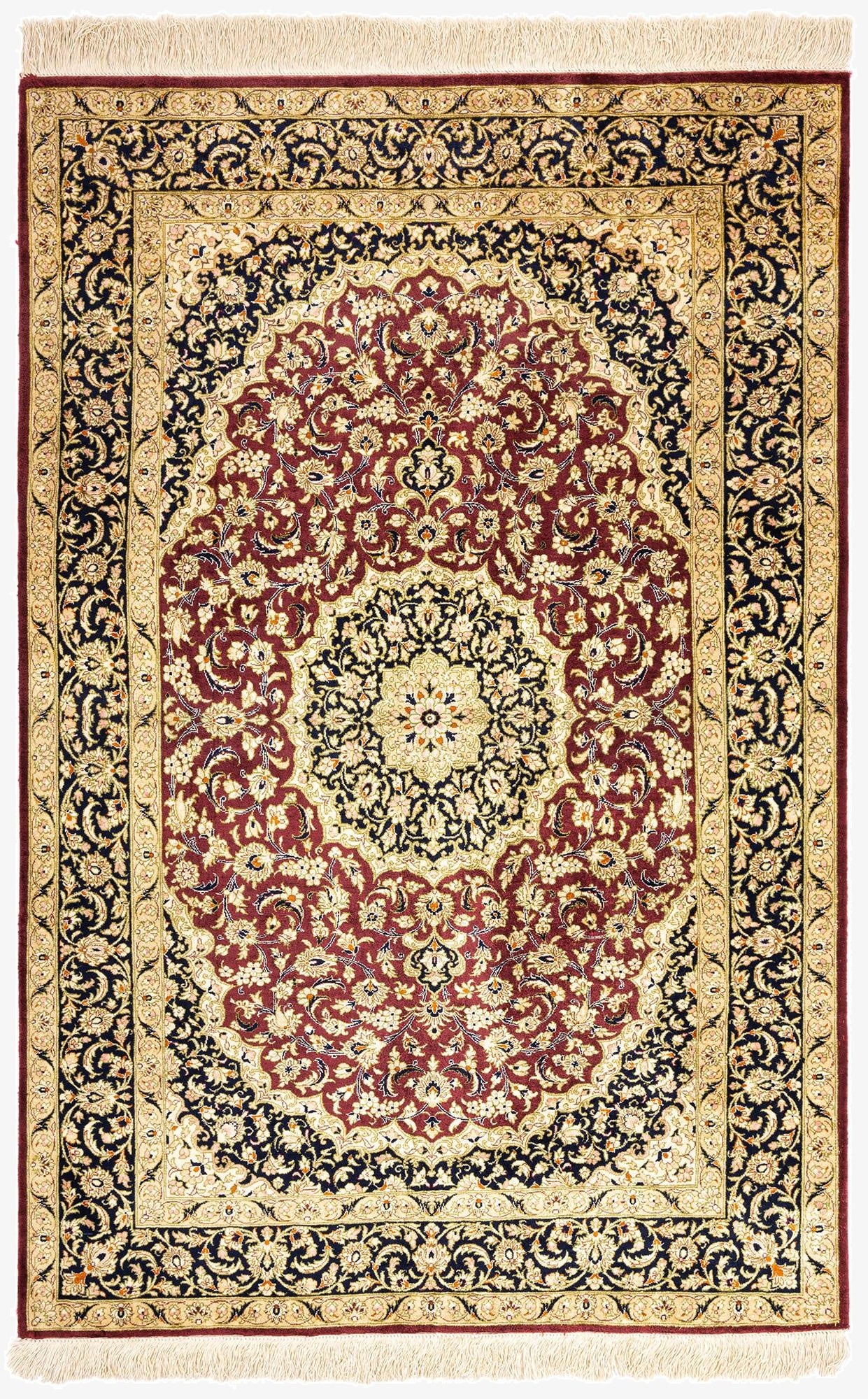  3' 3 x 5' Ghom Silk Rug