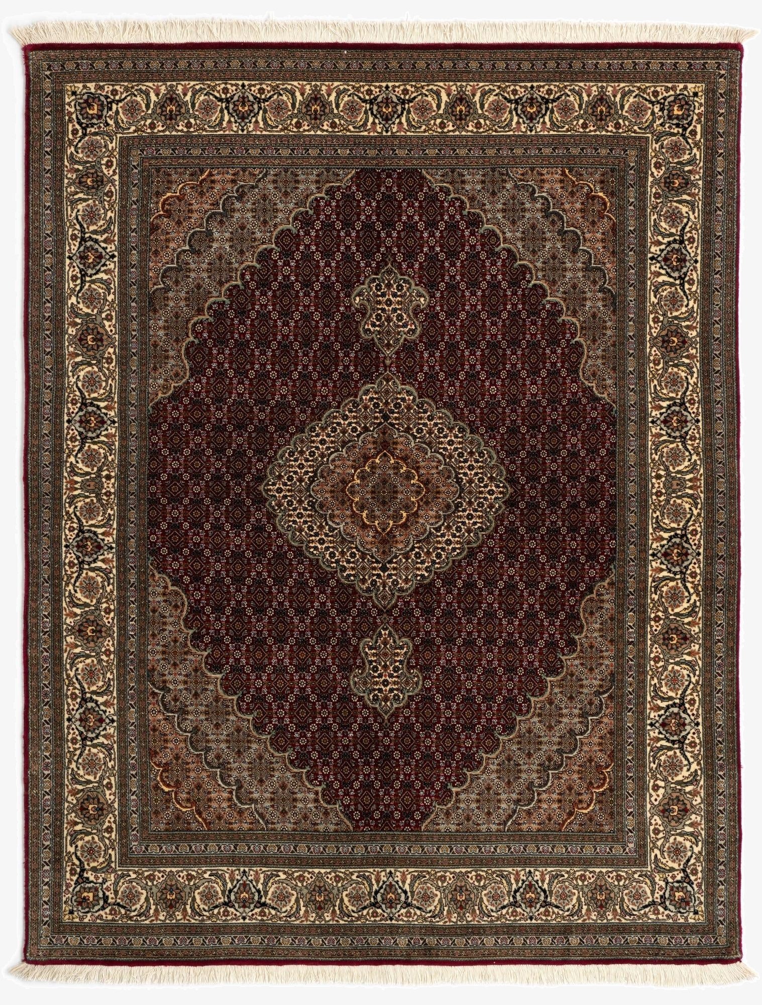  4' 11 x 6' 7 Tabriz Mahi Wool Rug