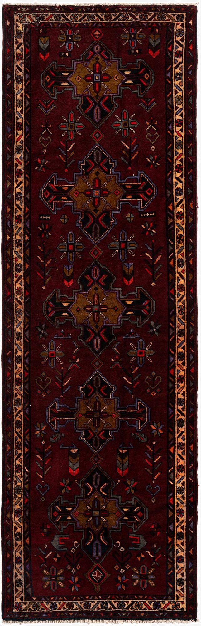  3' 10 x 12' 7 Ardabil Wool Runner Rug